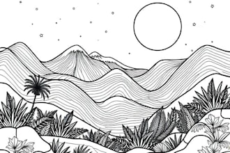 draw vector line art illustration