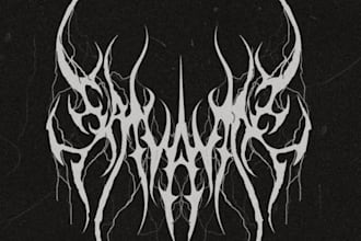 design an authentic black metal logo