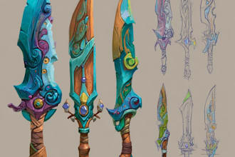 draw your prop or fantasy weapon designs