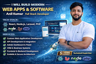 build a modern application using react, node, and laravel