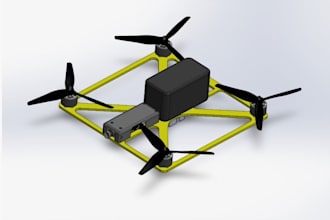 design custom fpv frame with component placement, 3d drone model for 3d printing