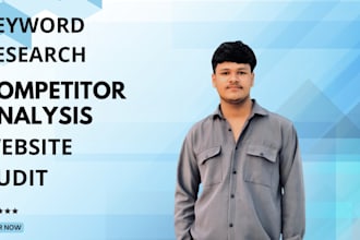 do keyword research, competitor analysis, and website audit