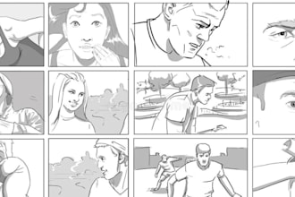 create very express storyboard of your scene