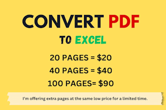 convert PDF to excel with proper formatting