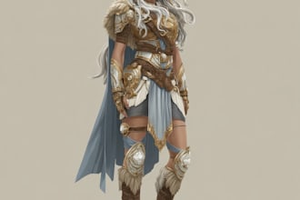 draw a fantasy character for dnd, pathfinder, etc