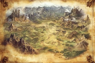 draw fantasy map illustration