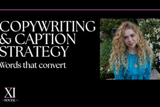 write captions and copy, ready to post