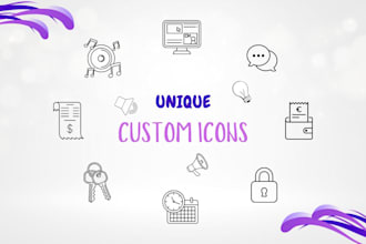 design unique, clean and modern custom icons for you