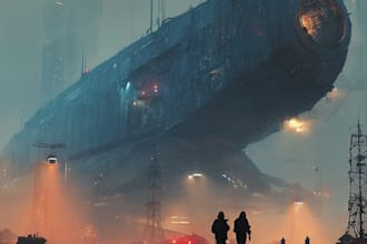 design original sci fi artwork with colors