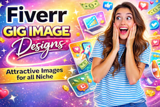 design custom fiverr gig images, gig thumbnails, gig picture