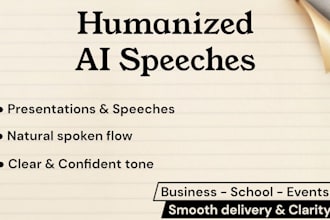 humanize and edit ai generated speeches and presentations