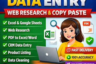 data entry for your work