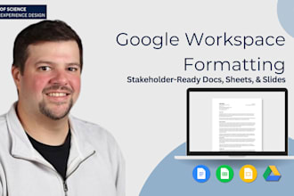 format google docs, sheets, and slides professionally