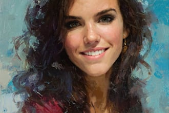 create a hand painted oil portrait with artistic realism