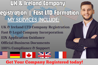 uk, ireland company registration, company formation incorporation ltd ein number