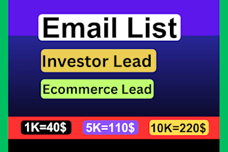 do ecommerce lead generation and angel investor email lead generation