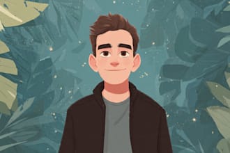 do a digital cartoon illustration