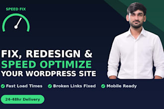 redesign and speed optimize your slow wordpress site