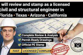 licensed architects civil and structural engineer stamp pe stamp for washington