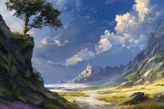 do fantasy concept landscape illustration