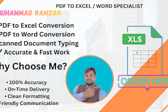convert PDF to excel or word manually
