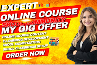 create and manage skool online courses and communities