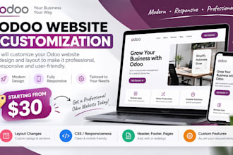 customize your odoo website design and layout