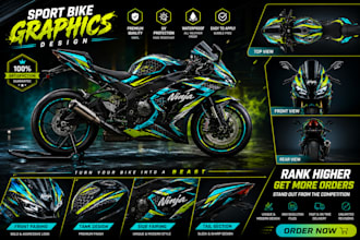 design professional motorcycle livery and full bike wrap
