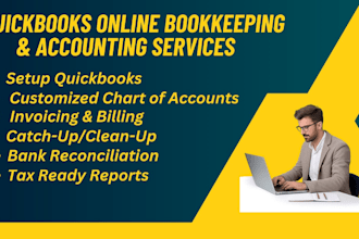 do bookkeeping,catchup,cleanup,reconciliation in quickbooks online and xero