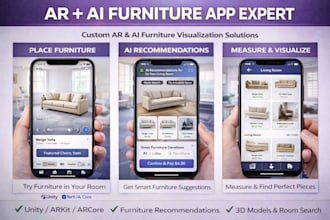 develop ar ai furniture app virtual home decor app virtual try on