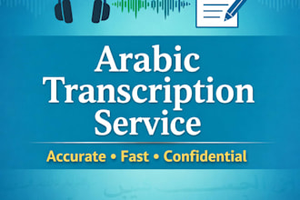 transcribe arabic audio or video accurately and fast