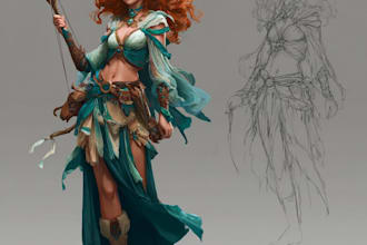do a fantasy character fantasy character art