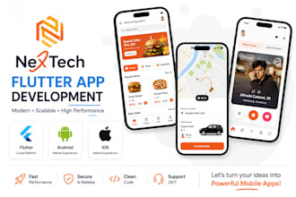 develop a flutter app for android and ios