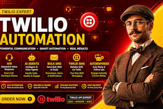 do IVR, ai agents, bulk sms, twilio sms and autoresonder using twilio API