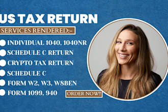 do us tax form w2, w3, 1099, 940, 1040, w8ben, schedule c, crypto tax return