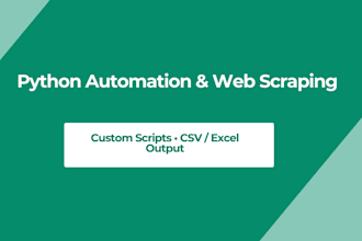 build a python automation or web scraping script