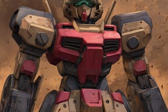 design awesome custom mecha, cyborg and robot character