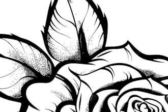 create trash polka design , sleeve tattoo design