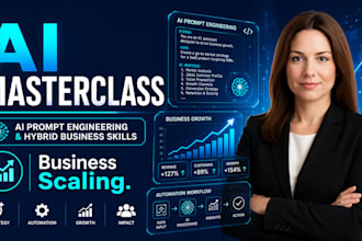 create a masterclass course on ai prompt engineering and hybrid business skills
