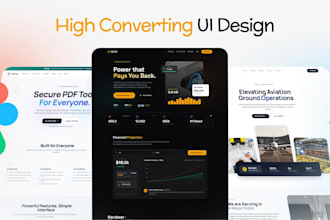 design a high converting responsive website UI design in figma