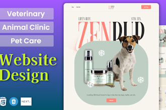 do custom veterinary hospital, pet care, animal clinic, pet store website design