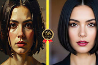 turn your photo into a classic oil painting portrait