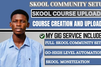 setup skool mighty network ghl, kajabi online course content circle so community