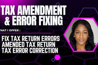 fix tax errors and prepare amended tax returns