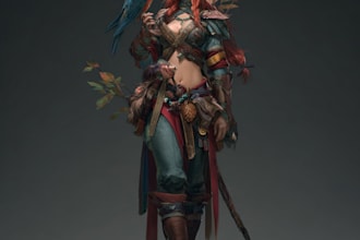 draw a fantasy character ilustration