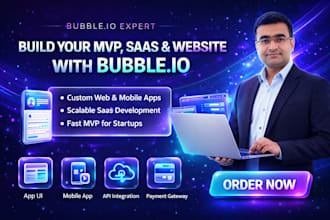 develop bubble io app, saas mvp and website development