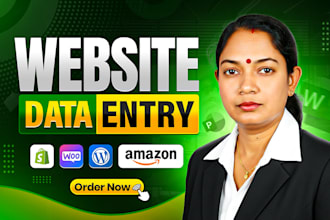 do manual website data entry, product upload and ebay ,shopify , product listing