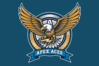 design wonderful style for eagle mascot logo