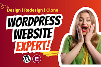 design wordpress website clone landing page with elementor pro