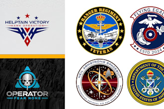 design amazing military, armory, tactical patch badge logo